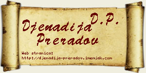 Đenadija Preradov vizit kartica